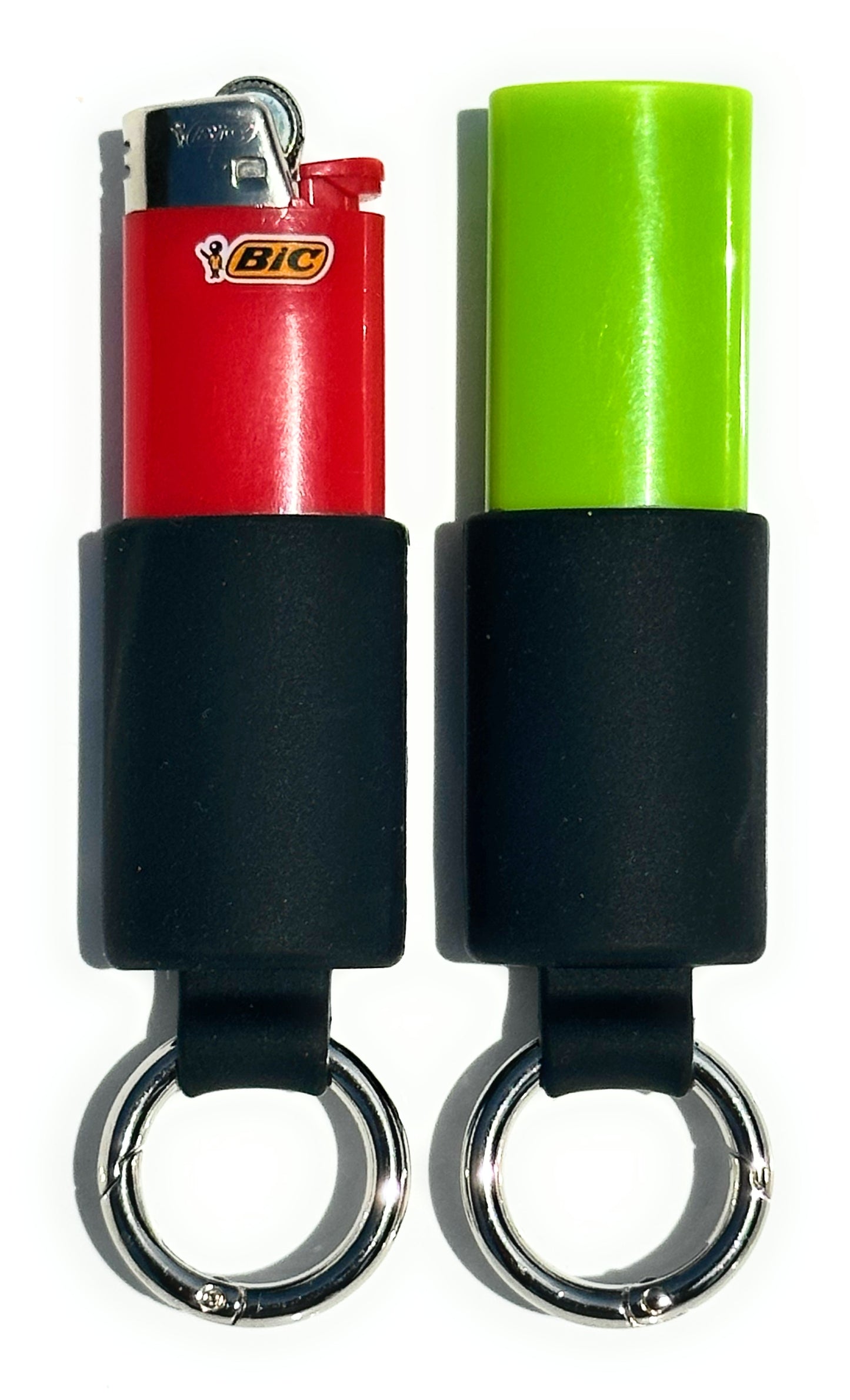 Keychain Lighter Safety Caps with Spring Clips (2 Pack)