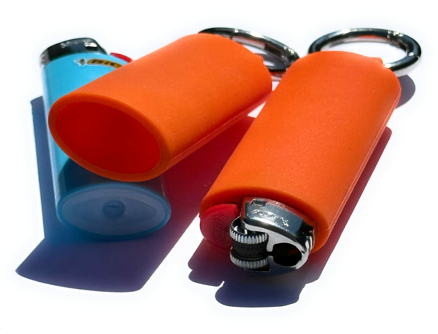 Wholesale Waterproof lighter case for J6 colorful plastic lighter holder  keychain From m.